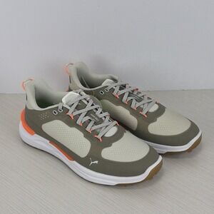 Puma Ignite Elevate X Spikeless Golf Shoe - Sedate Gray/Moss Orange Size 8.5 NEW